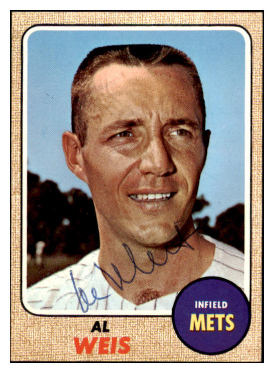 1968 Topps #313 Al Weis Mets Signed Autographed 509472