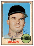 1968 Topps #317 Ron Brand Astros Signed Autographed 509473