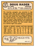 1968 Topps #332 Doug Rader Astros Signed Autographed 509478