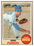 1968 Topps #336 John Purdin Dodgers Signed Autographed 509480