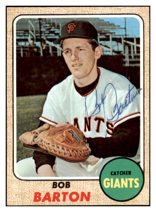 1968 Topps #351 Bob Barton Giants Signed Autographed 509484