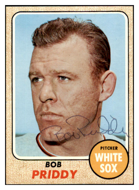 1968 Topps #391 Bob Priddy White Sox Signed Autographed 509491