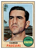 1968 Topps #395 Camilo Pascual Senators Signed Autographed 509492