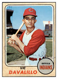 1968 Topps #397 Vic Davalillo Indians Signed Autographed 509494