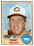 1968 Topps #405 Tommy Helms Reds Signed Autographed 509497