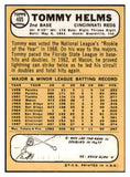 1968 Topps #405 Tommy Helms Reds Signed Autographed 509497