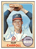 1968 Topps #412 Clay Carroll Braves Signed Autographed 509500