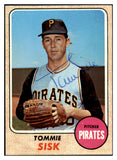 1968 Topps #429 Tommie Sisk Pirates Signed Autographed 509508