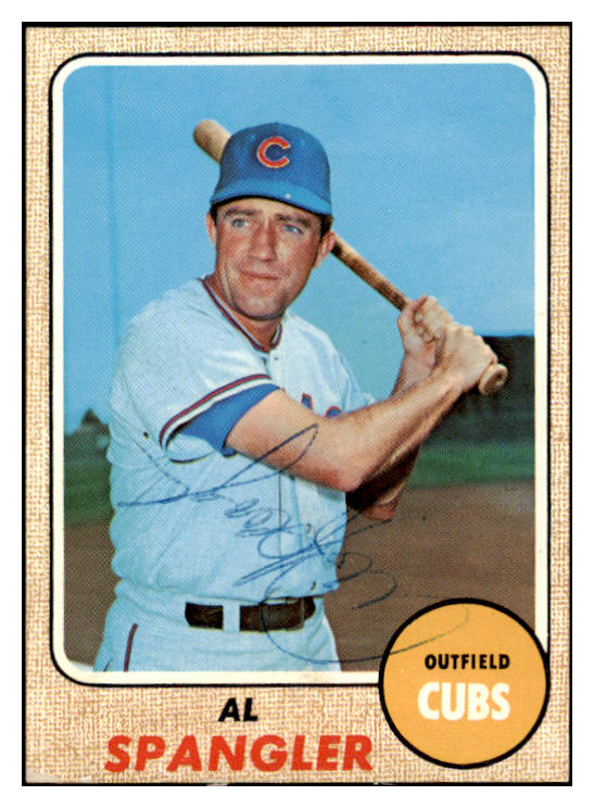 1968 Topps #451 Al Spangler Cubs Signed Autographed 509517