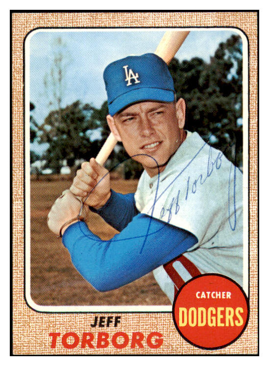 1968 Topps #492 Jeff Torborg Dodgers Signed Autographed 509526