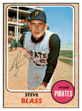 1968 Topps #499 Steve Blass Pirates Signed Autographed 509528