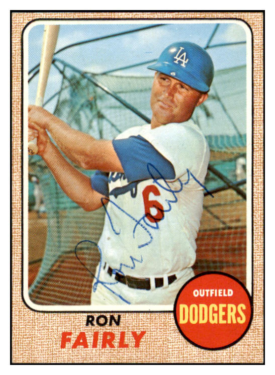 1968 Topps #510 Ron Fairly Dodgers Signed Autographed 509530