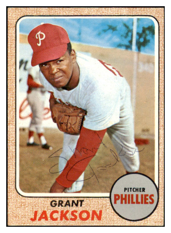 1968 Topps #512 Grant Jackson Phillies Signed Autographed 509531