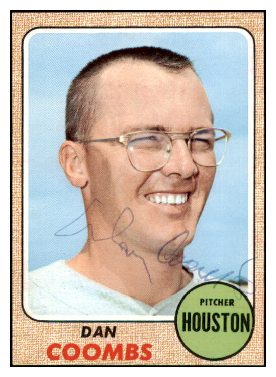 1968 Topps #547 Dan Coombs Astros Signed Autographed 509541