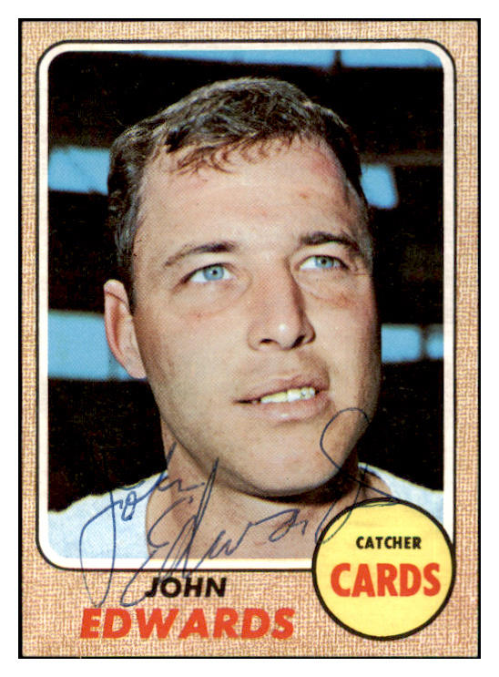 1968 Topps #558 John Edwards Cardinals Signed Autographed 509543