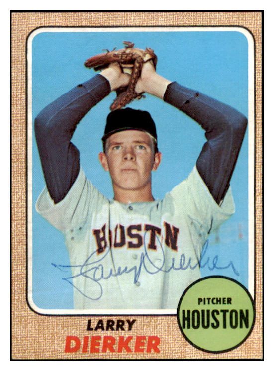 1968 Topps #565 Larry Dierker Astros Signed Autographed 509546