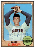 1968 Topps #565 Larry Dierker Astros Signed Autographed 509546