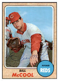 1968 Topps #597 Bill McCool Reds Signed Autographed 509554