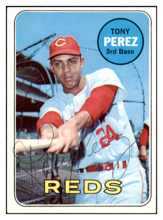 1969 Topps #295 Tony Perez Reds Signed Autographed 509576