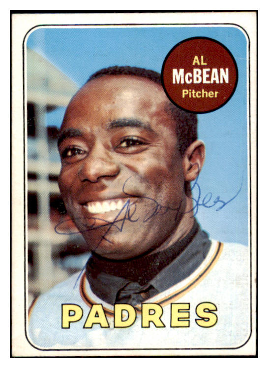 1969 Topps #014 Al Mcbean Padres Signed Autographed 509589