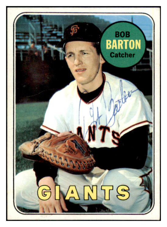 1969 Topps #041 Bob Barton Giants Signed Autographed 509596