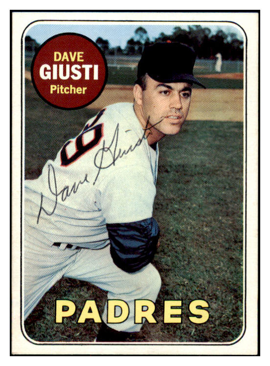 1969 Topps #098 Dave Giusti Padres Signed Autographed 509613