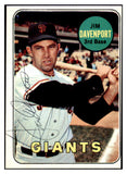 1969 Topps #102 Jim Davenport Giants Signed Autographed 509614