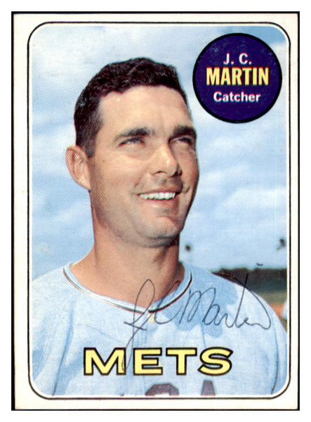 1969 Topps #112 J.C. Martin Mets Signed Autographed 509618