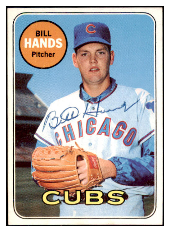 1969 Topps #115 Bill Hands Cubs Signed Autographed 509619