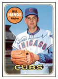 1969 Topps #115 Bill Hands Cubs Signed Autographed 509619