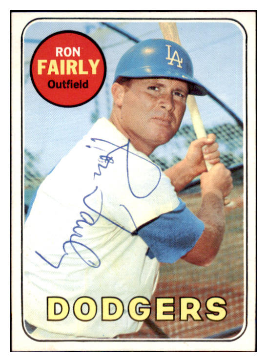 1969 Topps #122 Ron Fairly Dodgers Signed Autographed 509621