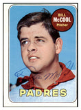 1969 Topps #129 Bill McCool Padres Signed Autographed 509624