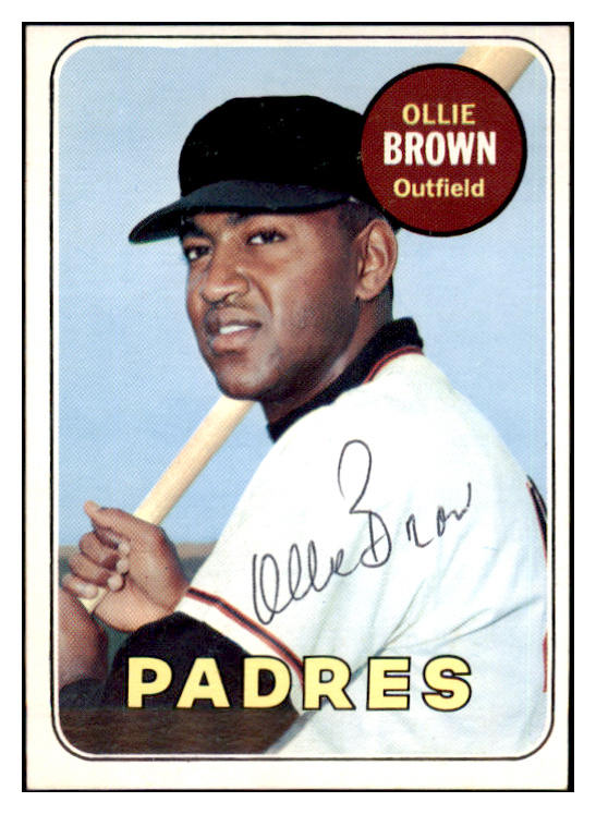 1969 Topps #149 Ollie Brown Padres Signed Autographed 509628