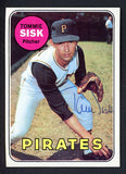 1969 Topps #152 Tommie Sisk Pirates Signed Autographed 509629