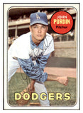 1969 Topps #161 John Purdin Dodgers Signed Autographed 509631