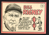 1969 Topps #182 Bill Rigney Angels Signed Autographed 509636