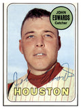 1969 Topps #186 John Edwards Astros Signed Autographed 509638