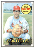 1969 Topps #232 Dave Ricketts Cardinals Signed Autographed 509651