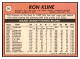 1969 Topps #243 Ron Kline Pirates Signed Autographed 509654