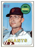 1969 Topps #251 Ron Herbel Giants Signed Autographed 509659