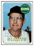 1969 Topps #274 Clyde King Giants Signed Autographed 509665