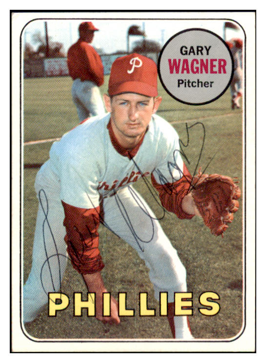 1969 Topps #276 Gary Wagner Phillies Signed Autographed 509666