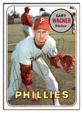 1969 Topps #276 Gary Wagner Phillies Signed Autographed 509666