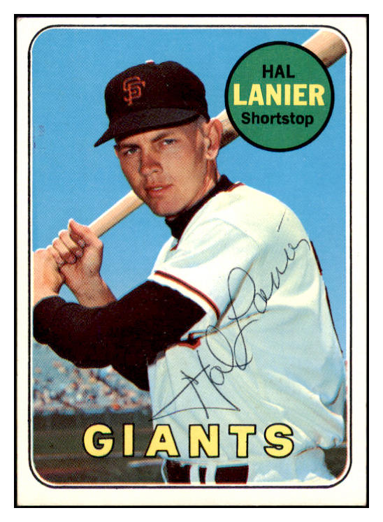 1969 Topps #316 Hal Lanier Giants Signed Autographed 509678