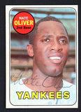 1969 Topps #354 Nate Oliver Yankees Signed Autographed 509687