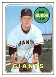 1969 Topps #392 Bob Burda Giants Signed Autographed 509694