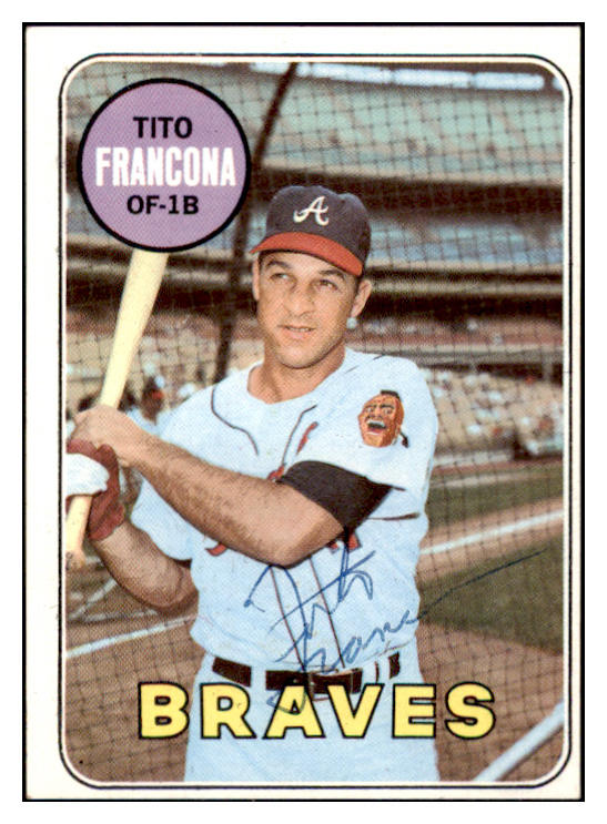 1969 Topps #398 Tito Francona Braves Signed Autographed 509695