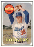 1969 Topps #444 Joe Moeller Dodgers Signed Autographed 509704