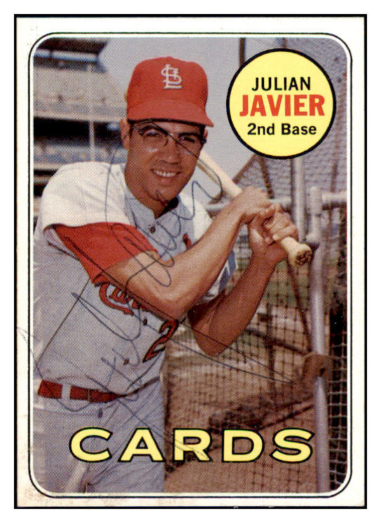 1969 Topps #497 Julian Javier Cardinals Signed Autographed 509715