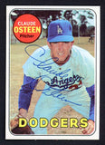 1969 Topps #528 Claude Osteen Dodgers Signed Autographed 509723